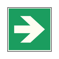 Fluchtwegschild Alu verschiedene Größen Permalight power 150/22 "Richtungspfeil gerade"