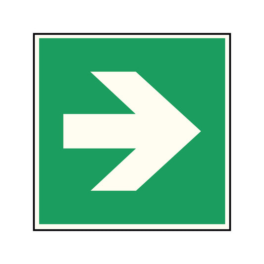 Fluchtwegschild Alu verschiedene Größen Permalight power 150/22 "Richtungspfeil gerade"