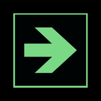 Fluchtwegschild Alu verschiedene Größen Permalight power 150/22 "Richtungspfeil gerade"