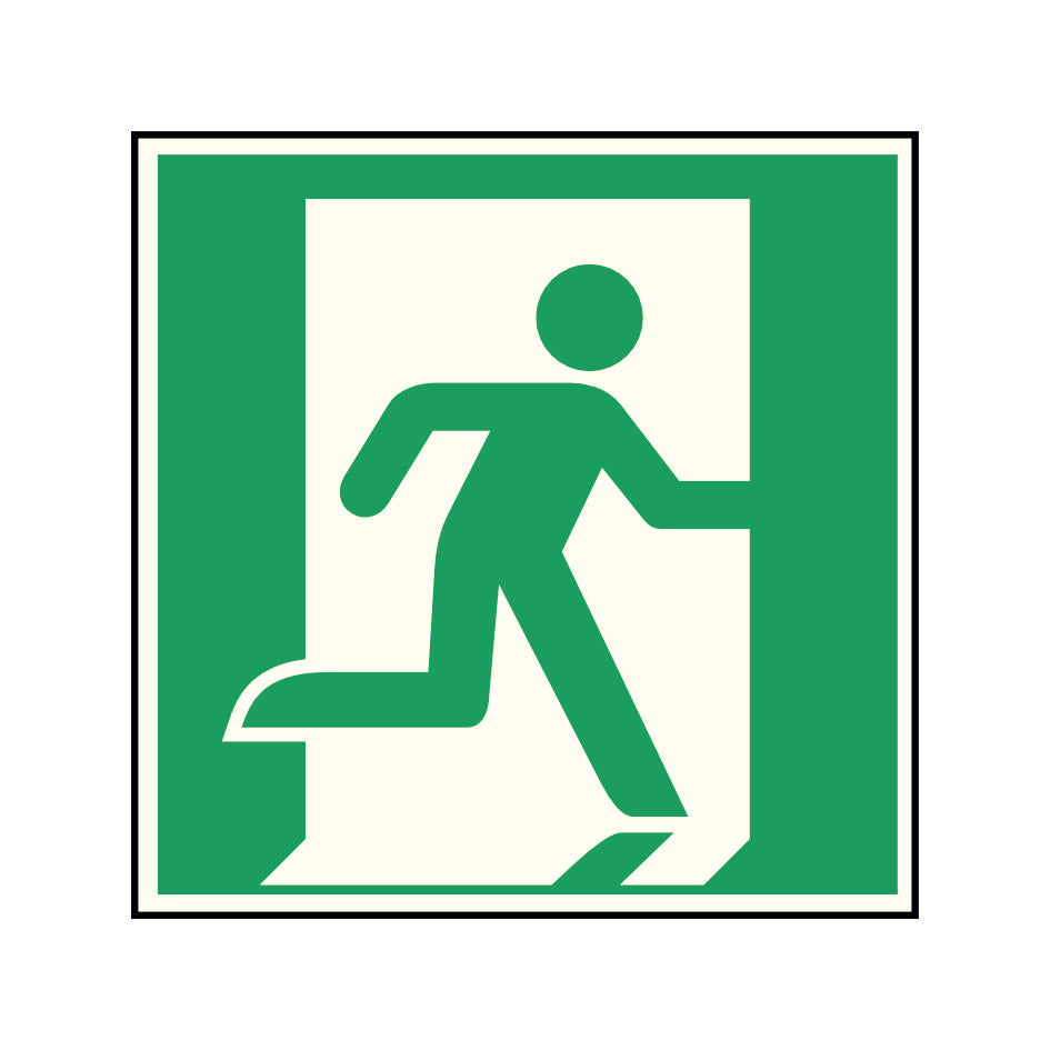 Fluchtwegschild Alu verschiedene Größen Permalight power 150/22 "Fluchtrichtung rechts"