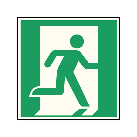 Fluchtwegschild Alu verschiedene Größen Permalight power 150/22 "Fluchtrichtung rechts"