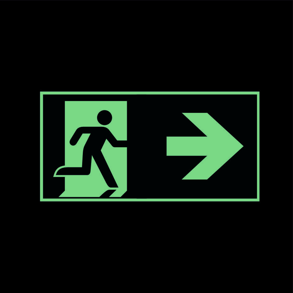 Fluchtwegschild Kunststoff 300x150 Permalight plus 55/8 "Fluchtrichtung rechts"