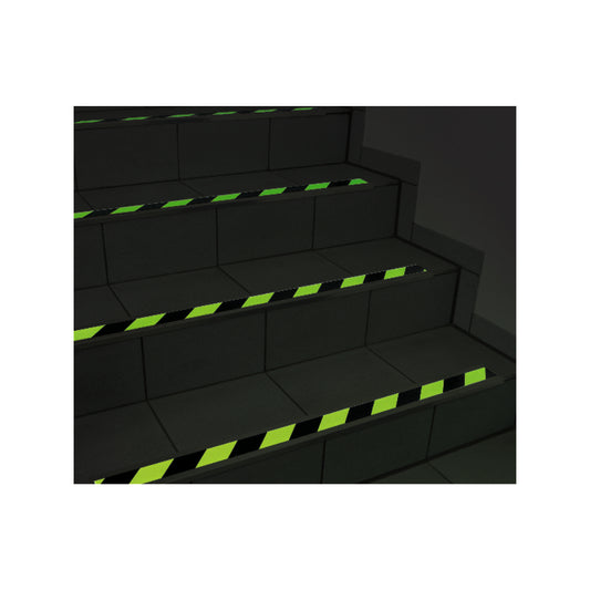 Edelstahl-Treppenkantenprofil lang nachleuchtend